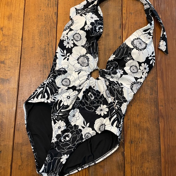 Seafolly One-Piece Halter Bathing Suit - Picture 1 of 11